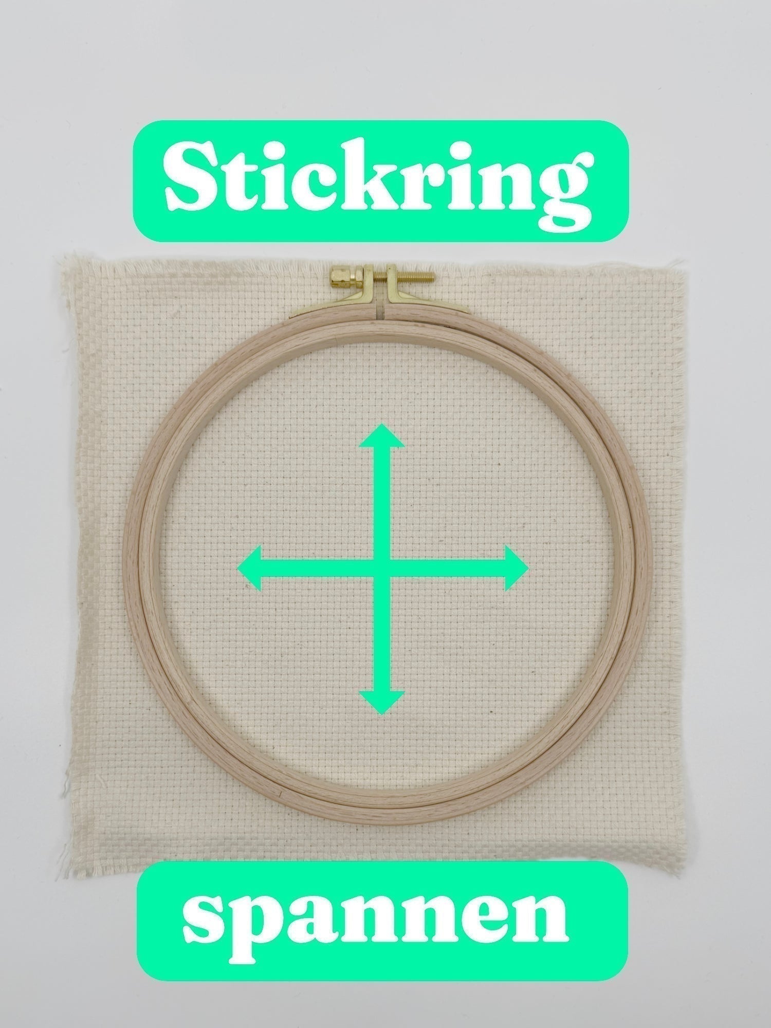 Correctly stretching fabric in an embroidery hoop