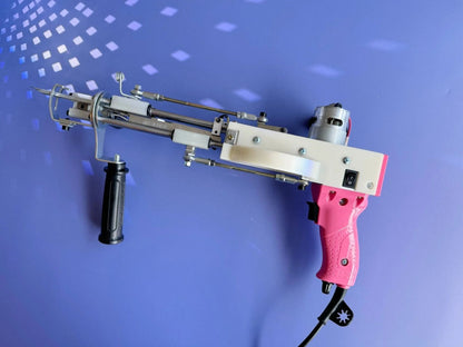 AK-Duo tufting machine in pink, short 7-15mm needle