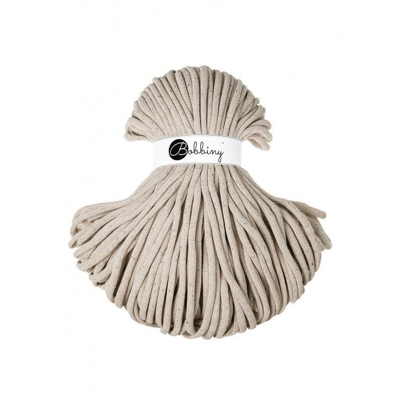 Bobbiny jumbo braided cotton cord, 9mm and 100m, in leopard print