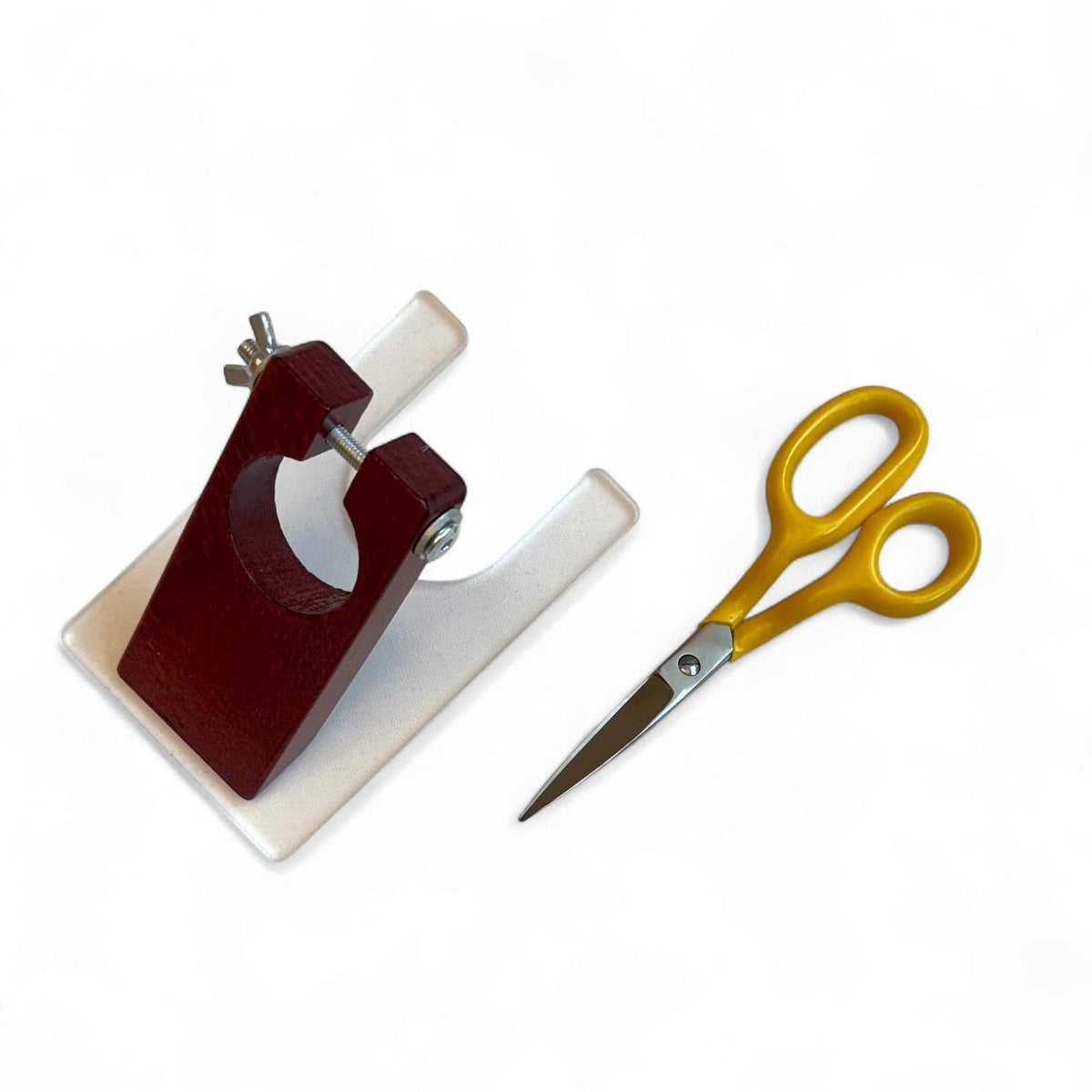 Bendt scissors and carving guide, detail view