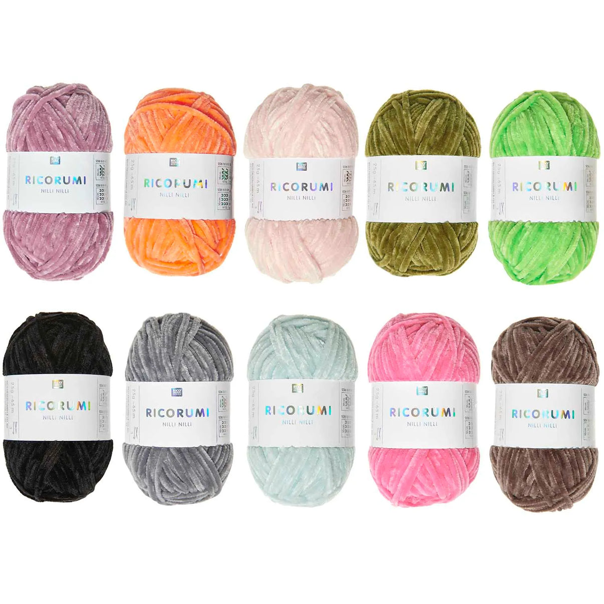 Ricorumi Chenille-Garn, Fashion Set mit 10 x 25g von Rico Design