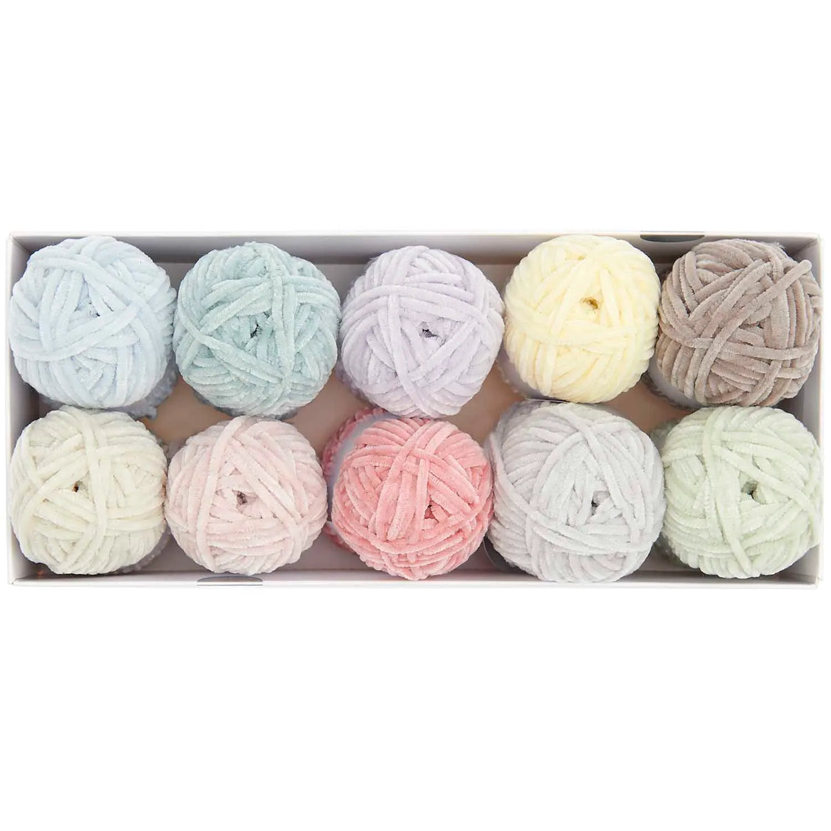 Ricorumi Chenille-Garn, Pastell Set mit 10 x 25g von Rico Design