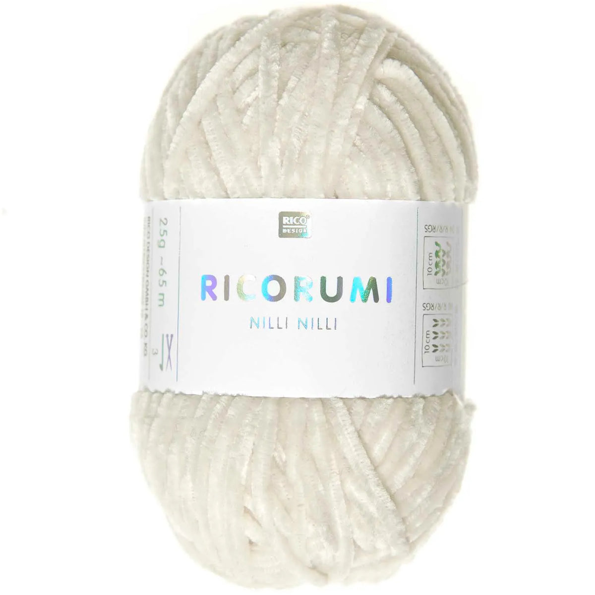 Ricorumi Chenille-Garn in creme, 25g-Knäuel von Rico Design