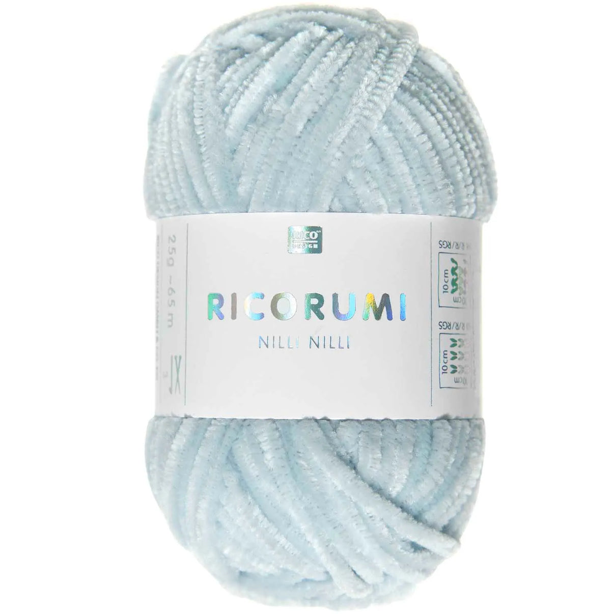 Ricorumi Chenille-Garn in hellblau, 25g-Knäuel von Rico Design