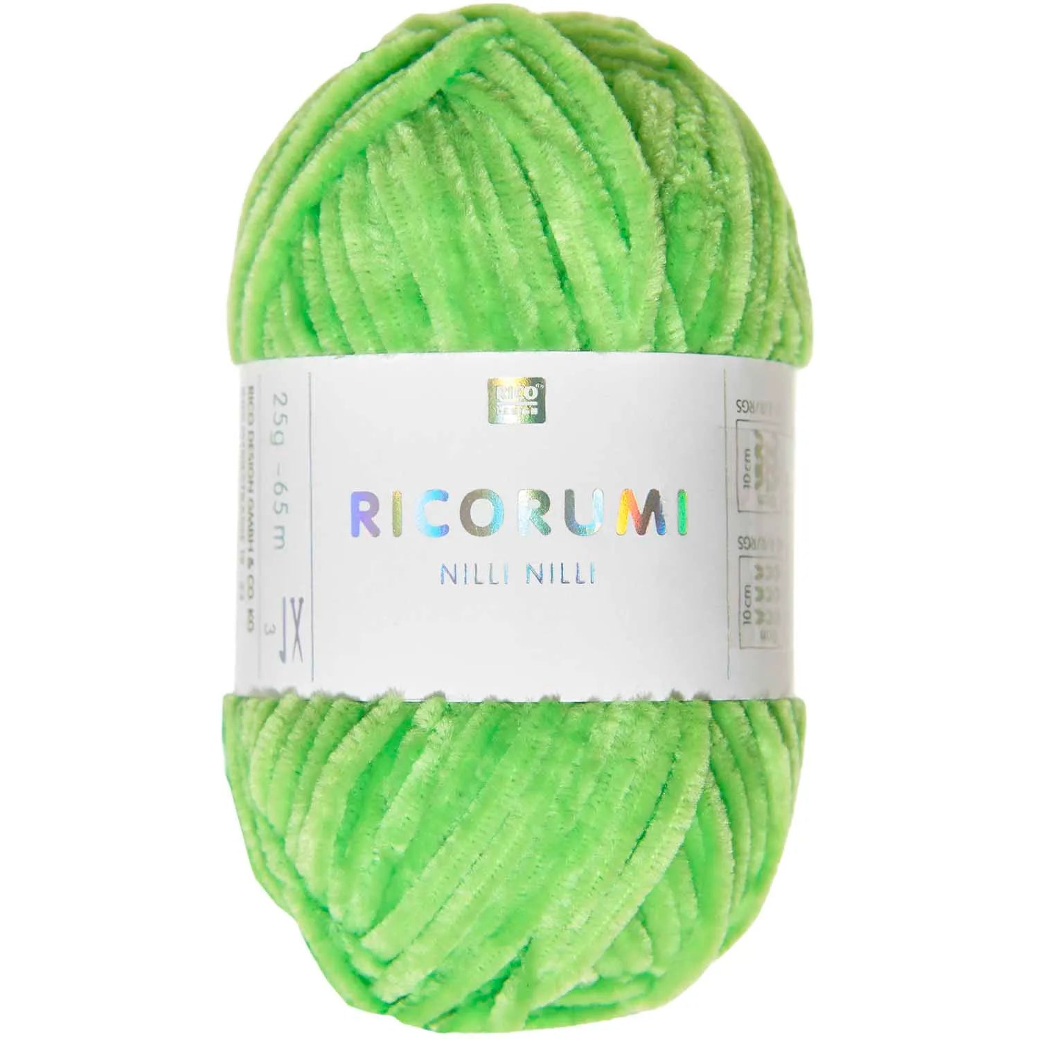 Ricorumi Chenille-Garn in neon grün, 25g-Knäuel von Rico Design