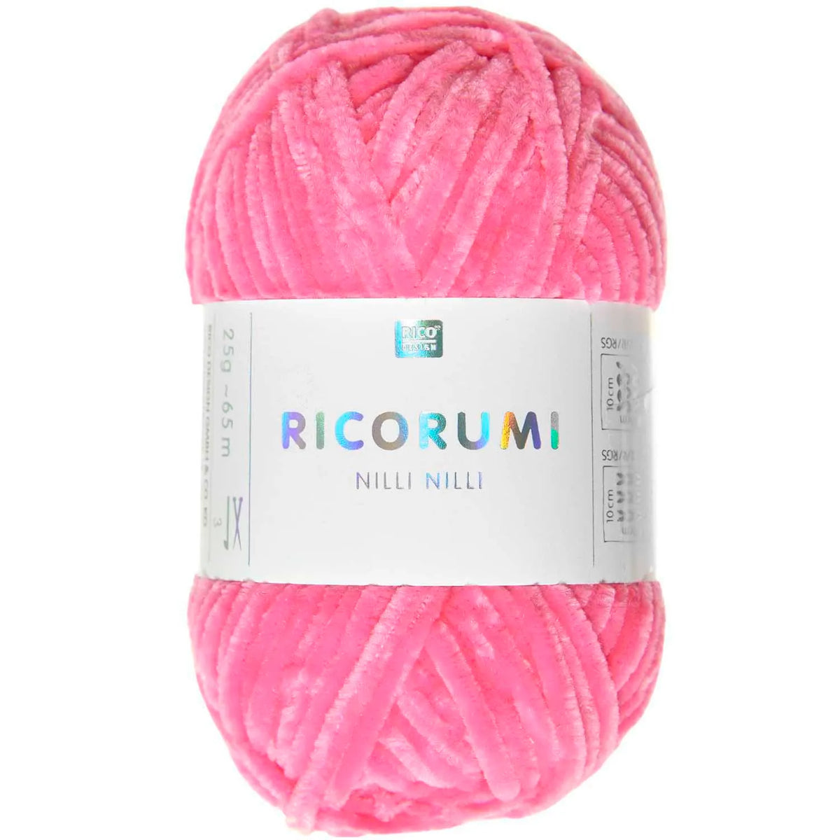 Ricorumi Chenille-Garn in neon rosa, 25g-Knäuel von Rico Design
