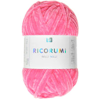 Ricorumi Chenille-Garn in neon rosa, 25g-Knäuel von Rico Design