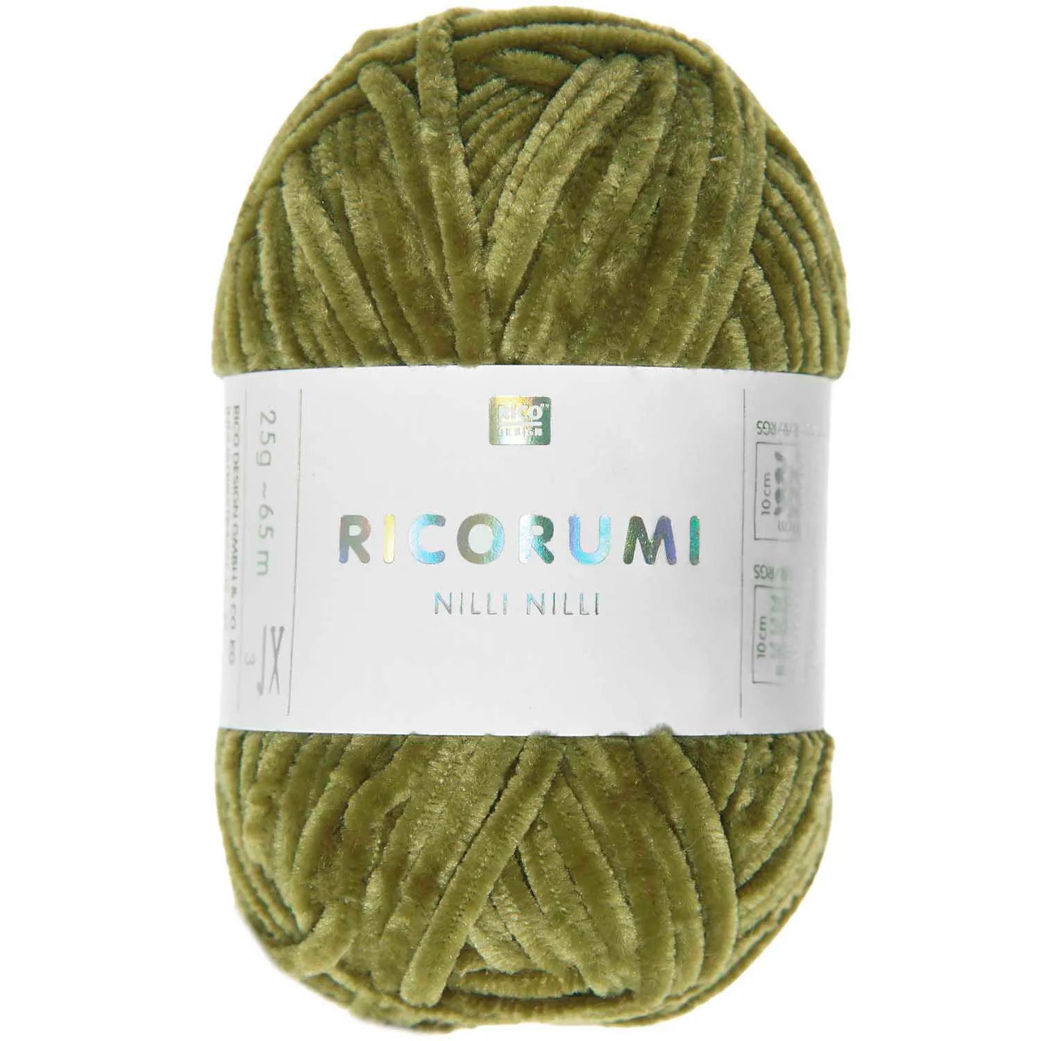 Ricorumi Chenille-Garn in oliv, 25g-Knäuel von Rico Design