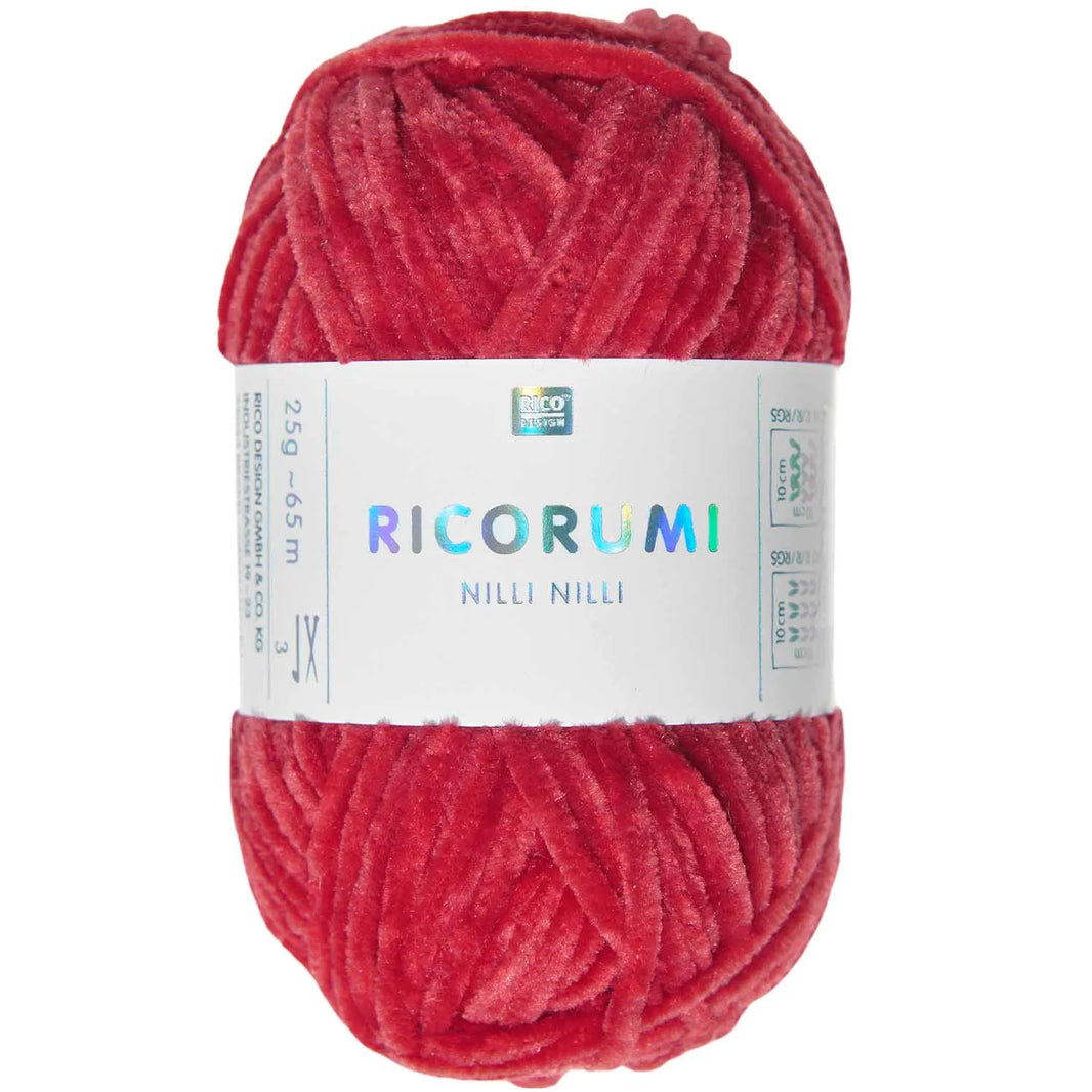 Ricorumi Chenille-Garn in rot, 25g-Knäuel von Rico Design