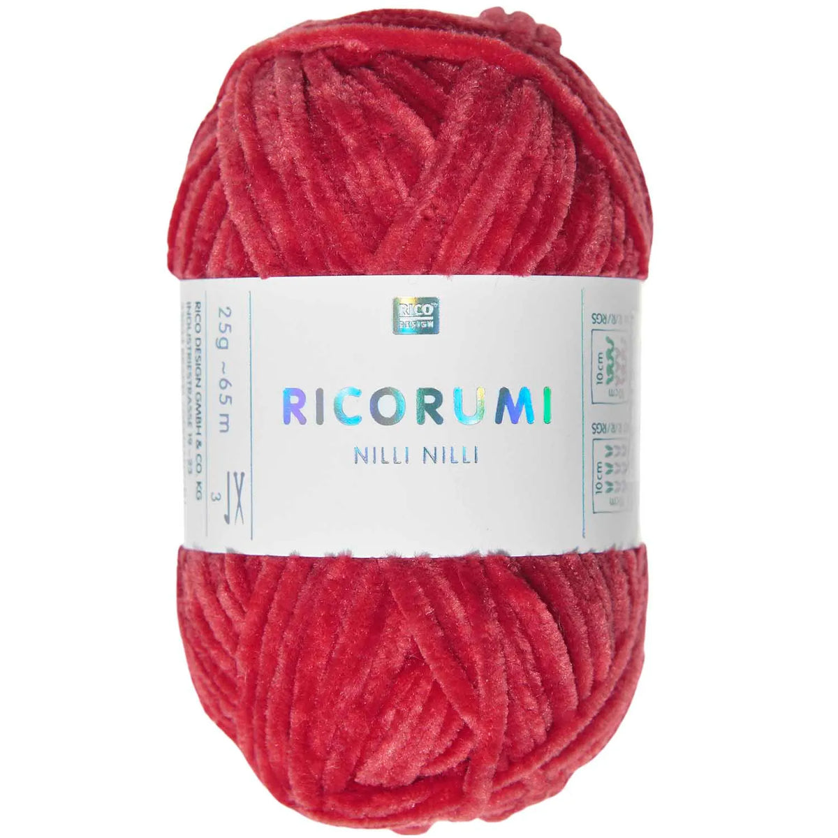 Ricorumi Chenille-Garn in rot, 25g-Knäuel von Rico Design
