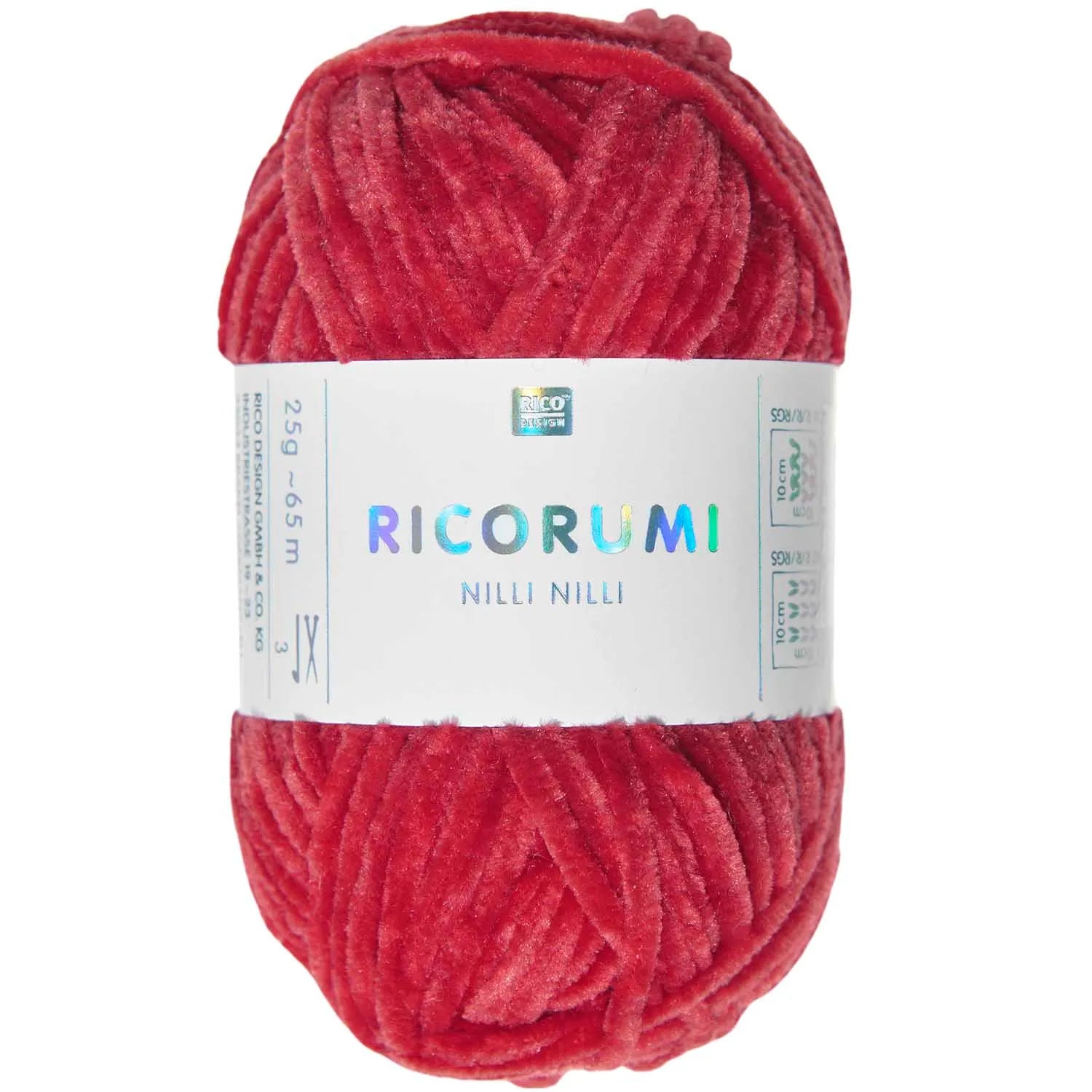 Ricorumi Chenille-Garn in rot, 25g-Knäuel von Rico Design