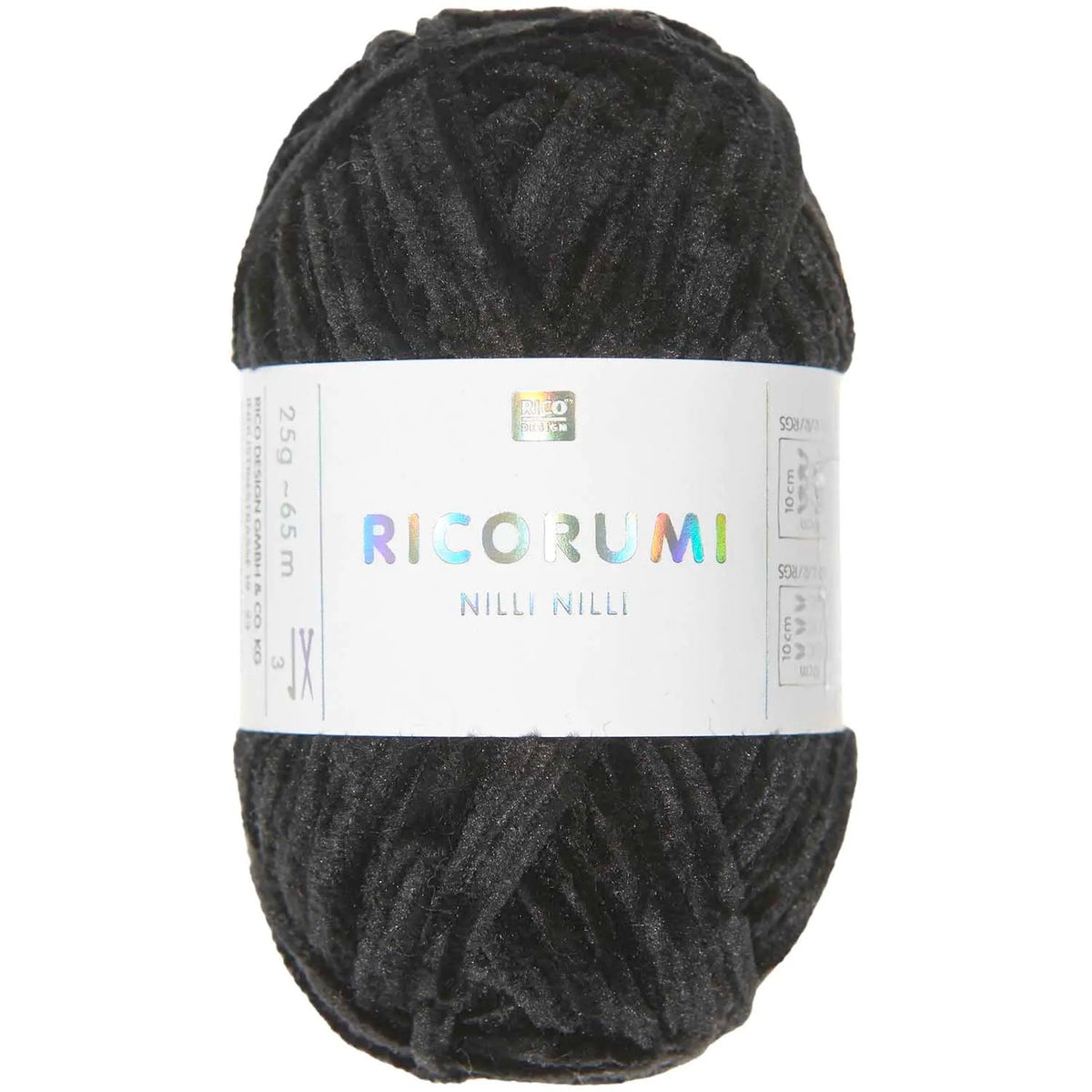 Ricorumi Chenille-Garn in schwarz, 25g-Knäuel von Rico Design