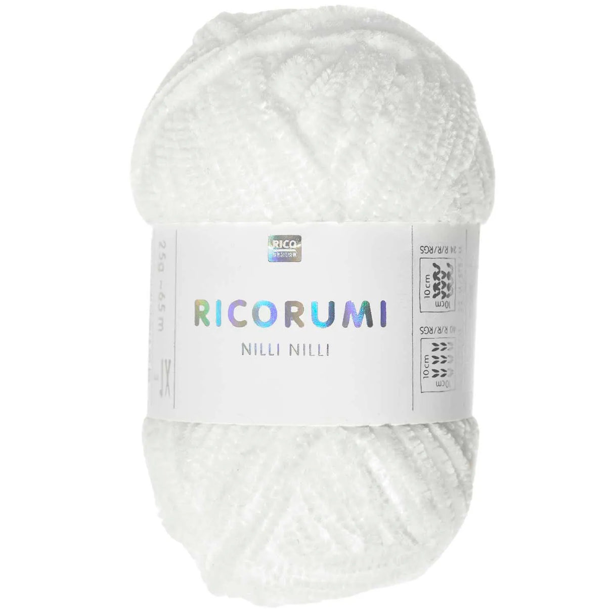 Ricorumi Chenille-Garn in weiss, 25g-Knäuel von Rico Design