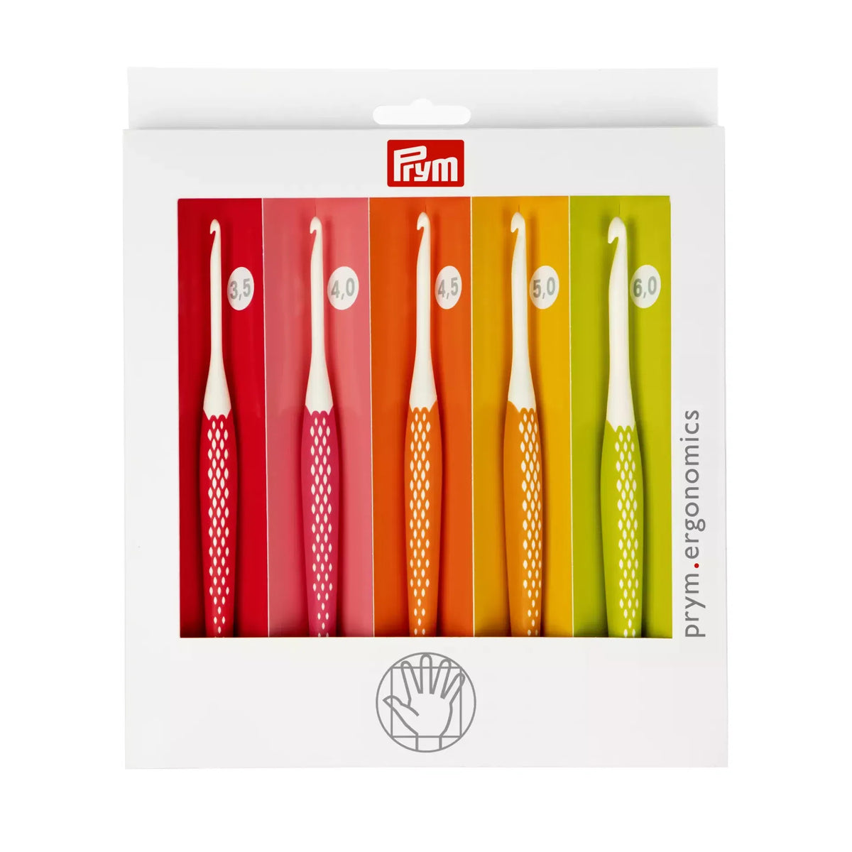 Prym ergonomisches Häkelnadel-Set, 3,5mm bis 6mm