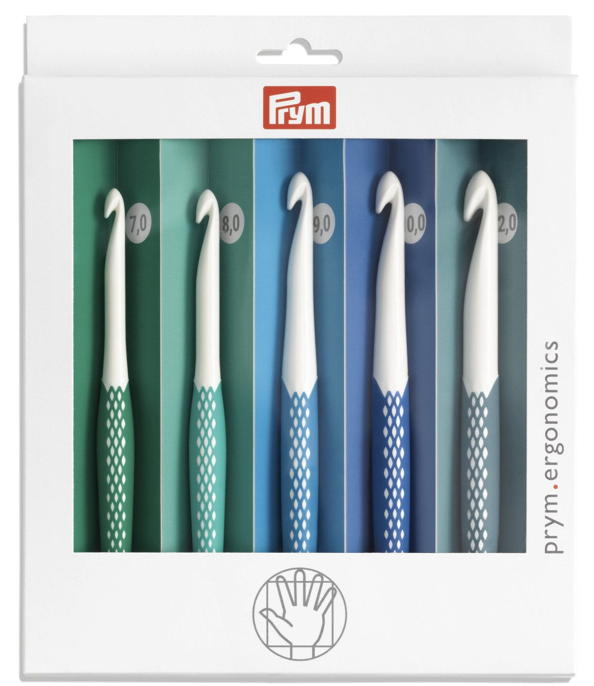 Prym ergonomisches Häkelnadel-Set, 7mm bis 12mm