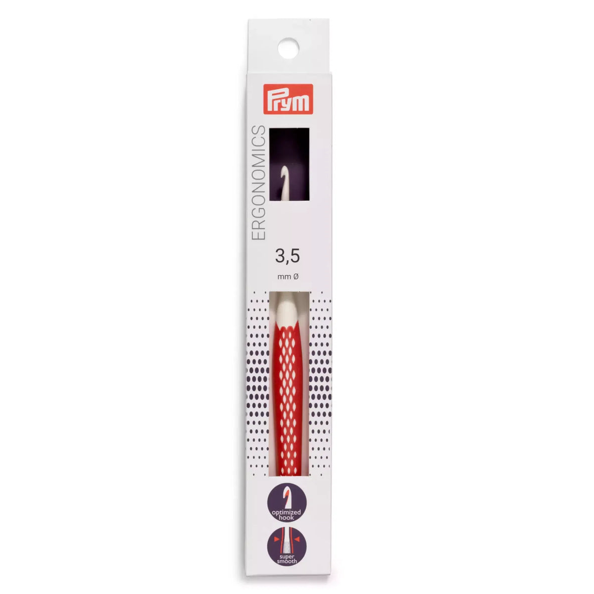 Prym ergonomische Wollhäkelnadel, 9mm und 18cm lang