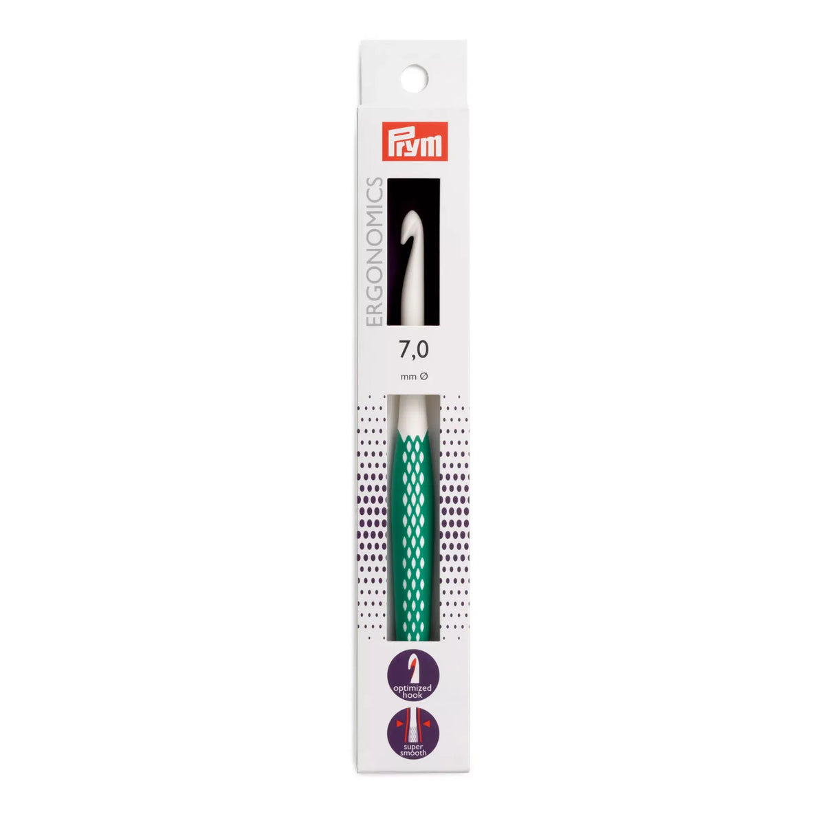 Prym ergonomische Wollhäkelnadel, 7mm und 17cm lang
