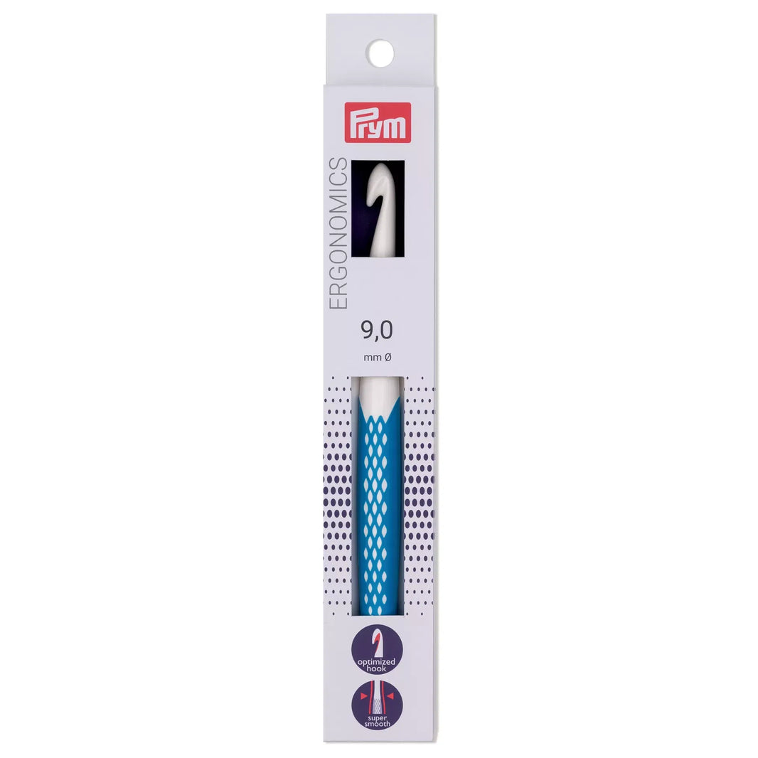 Prym ergonomic wool crochet hook, 9mm and 18cm long