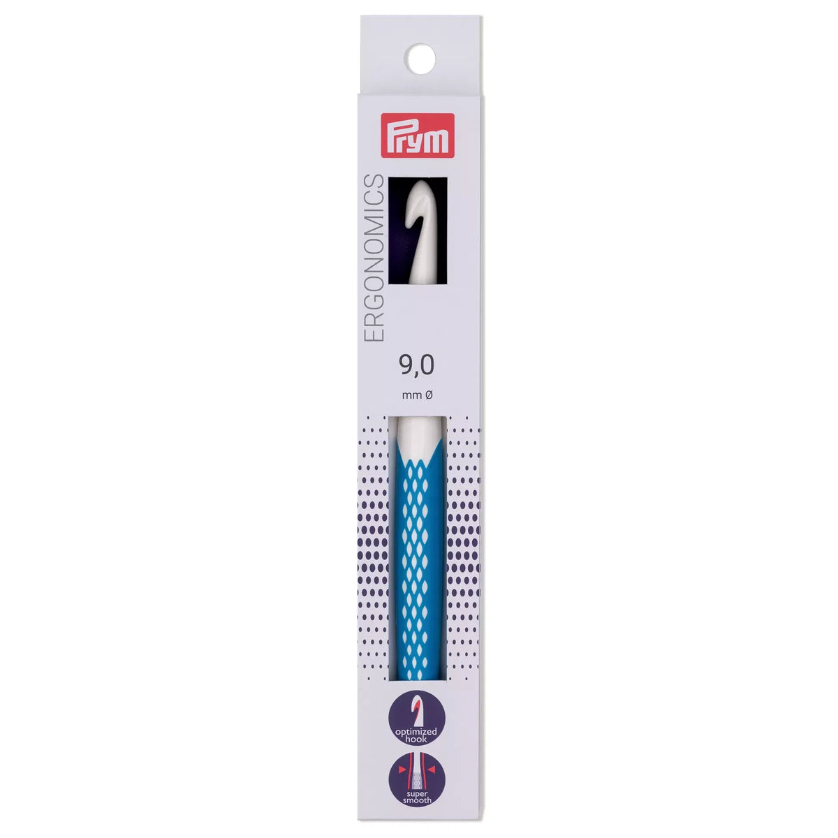 Prym ergonomische Wollhäkelnadel, 9mm und 18cm lang