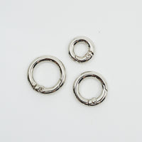 Carabiner rings - silver