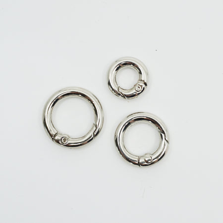 Carabiner rings - silver