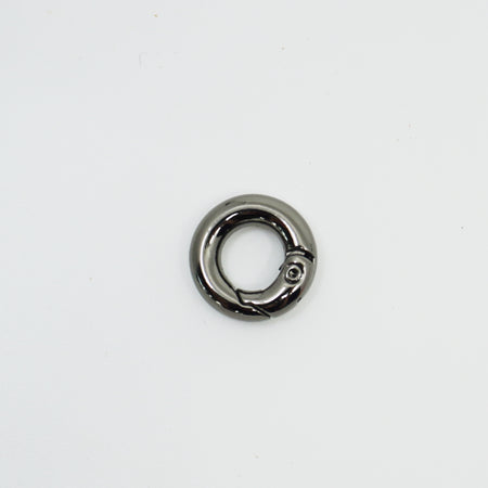 Carabiner rings - gun metal