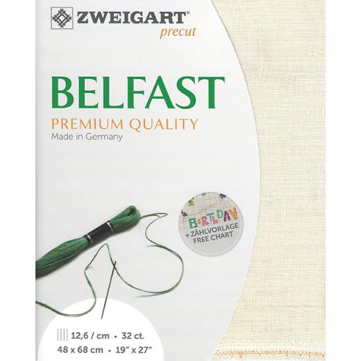 Belfast Leinen-Stickstoff, Nahaufnahme der Webung