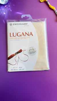 Zweigart Lugana Kreuzstichstoff in natur, 3835/252