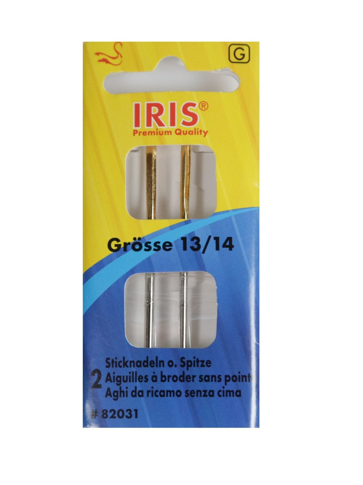 Iris embroidery needle without point, size 13/14