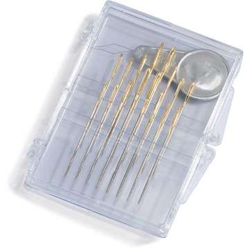 Prym embroidery needle set with threader, close-up