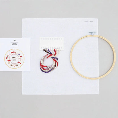 Kreuzstich-Stickset 'Birth Picture Mushroom', 20cm von Rico Design