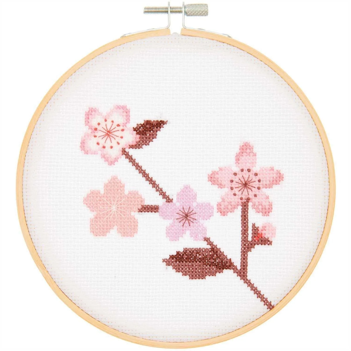 Cross-stitch embroidery kit 'Cherry Branch', 15cm by Rico Design