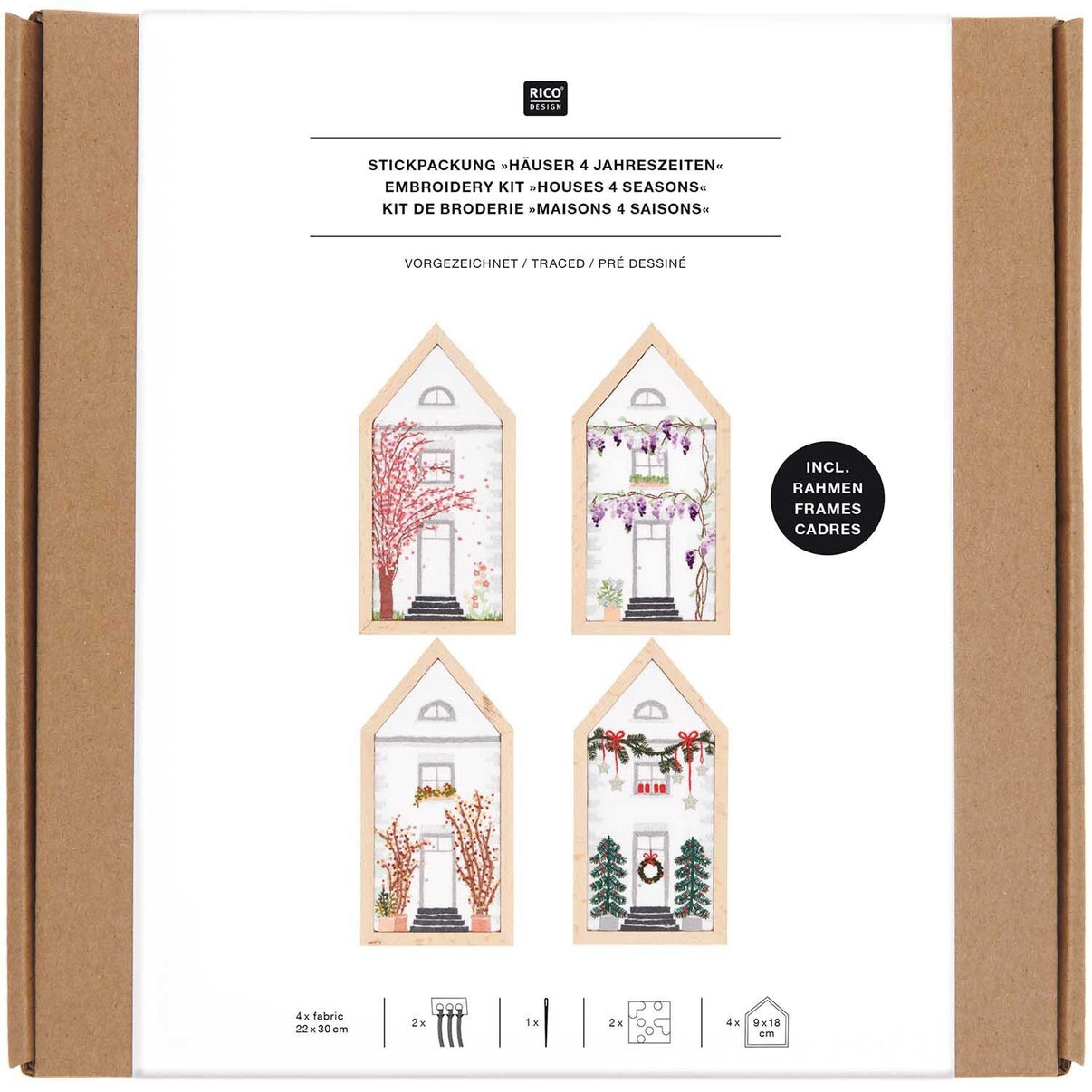 Rico Four Seasons house embroidery set, contents