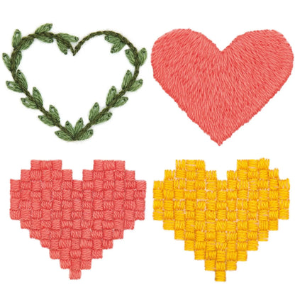 Vorgezeichnetes Stickset 'Hearts' von Rico Design