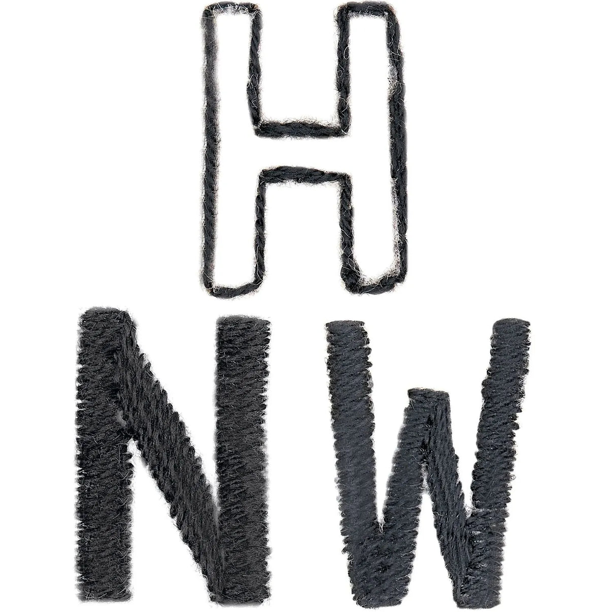 Traced embroidery kit 'Letters' by Rico Design