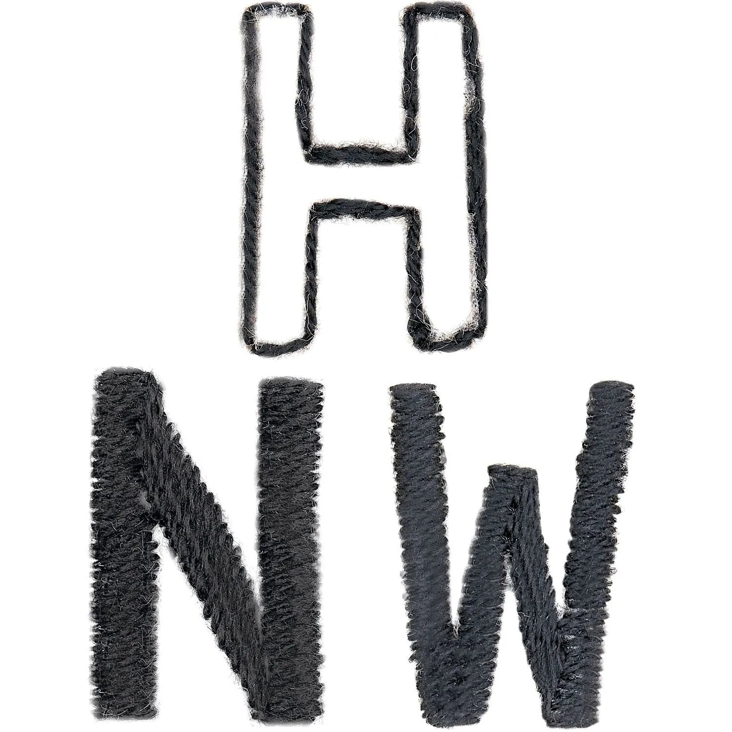 Traced embroidery kit 'Letters' by Rico Design