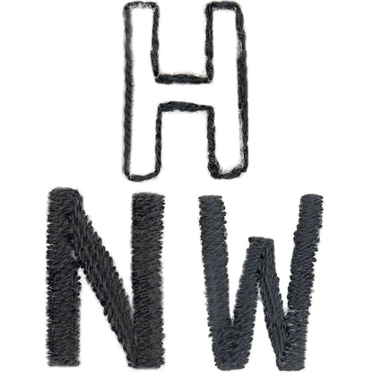 Traced embroidery kit 'Letters' by Rico Design