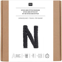 Traced embroidery kit 'Letters' by Rico Design
