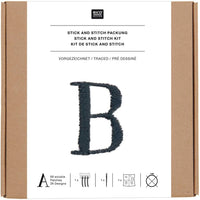 Vorgezeichnetes Stickset 'Letters with Serifes' von Rico Design