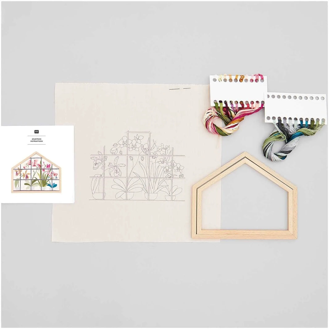 Rico Orchids embroidery set, detail