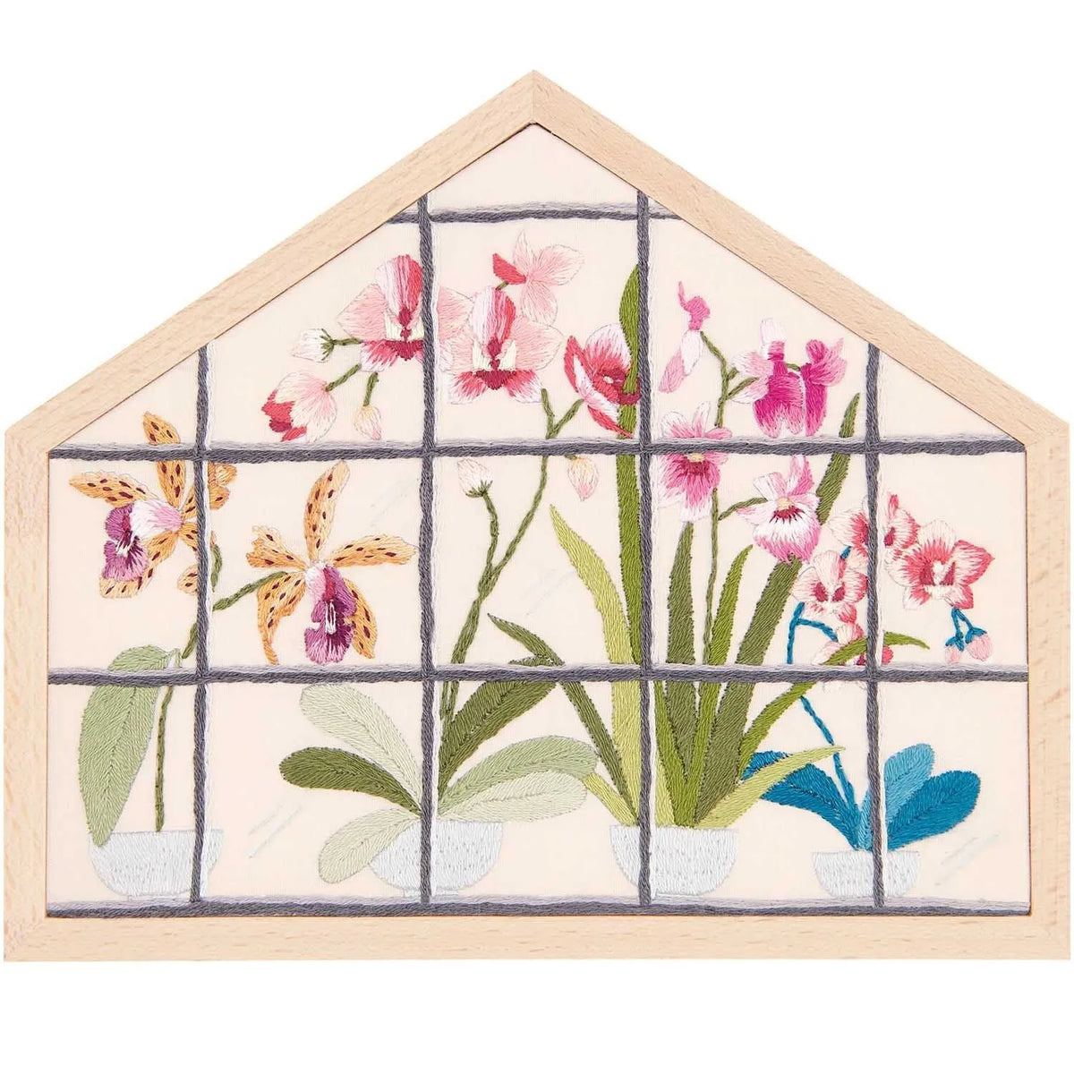 Rico embroidery set, Orchids, small, traced