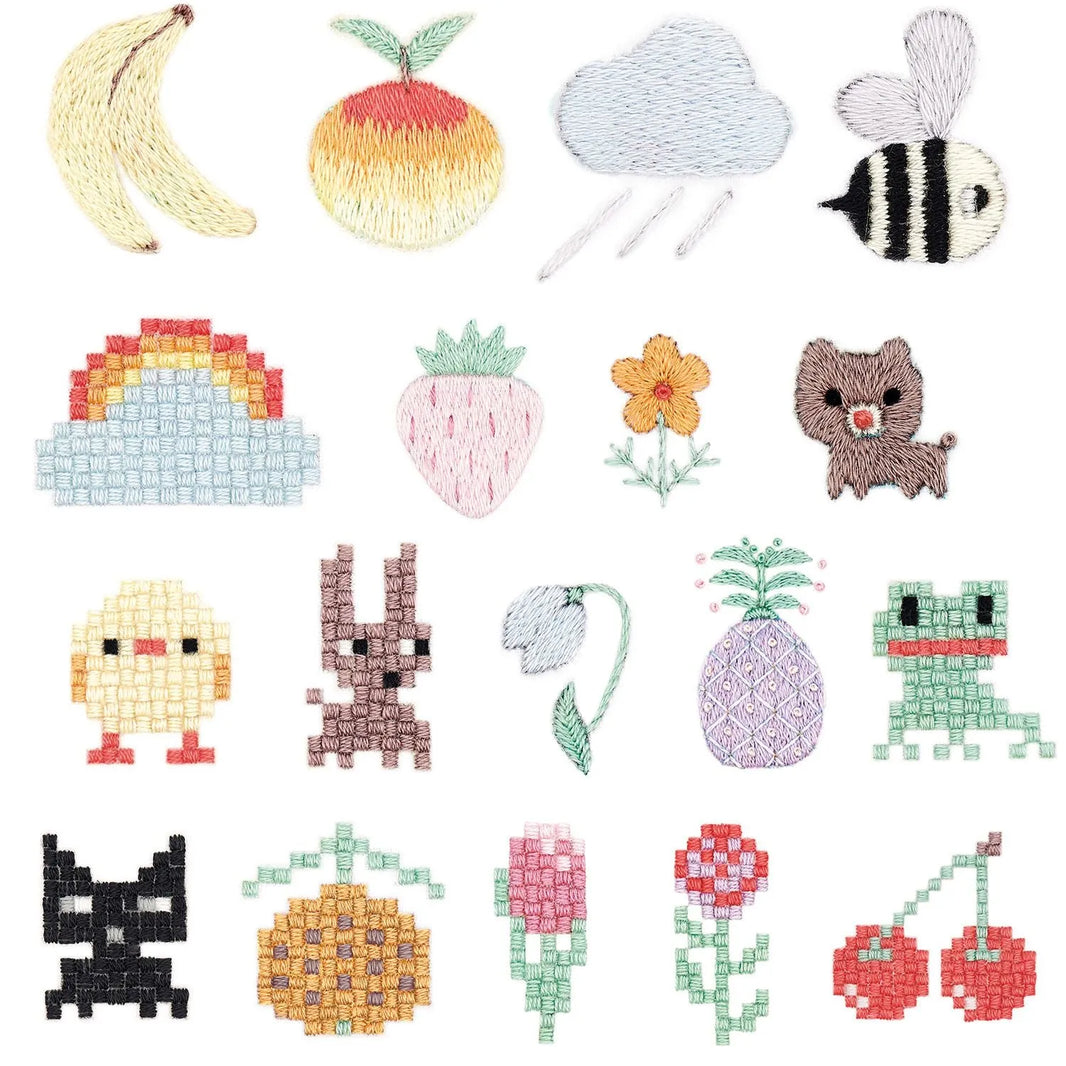 Traced embroidery kit 'Pixel Art' by Rico Design