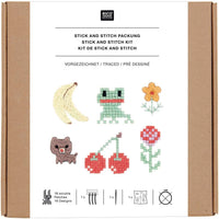 Traced embroidery kit 'Pixel Art' by Rico Design