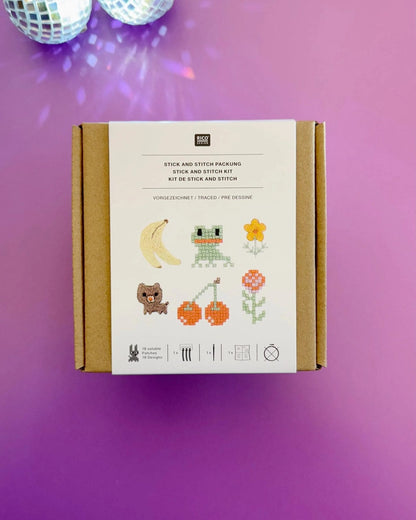 Traced embroidery kit 'Pixel Art' by Rico Design