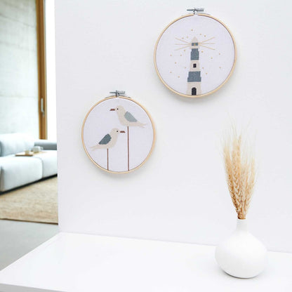 Cross-stitch embroidery kit 'lighthouse', 15cm by Rico Design