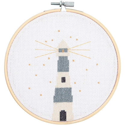 Cross-stitch embroidery kit 'lighthouse', 15cm by Rico Design