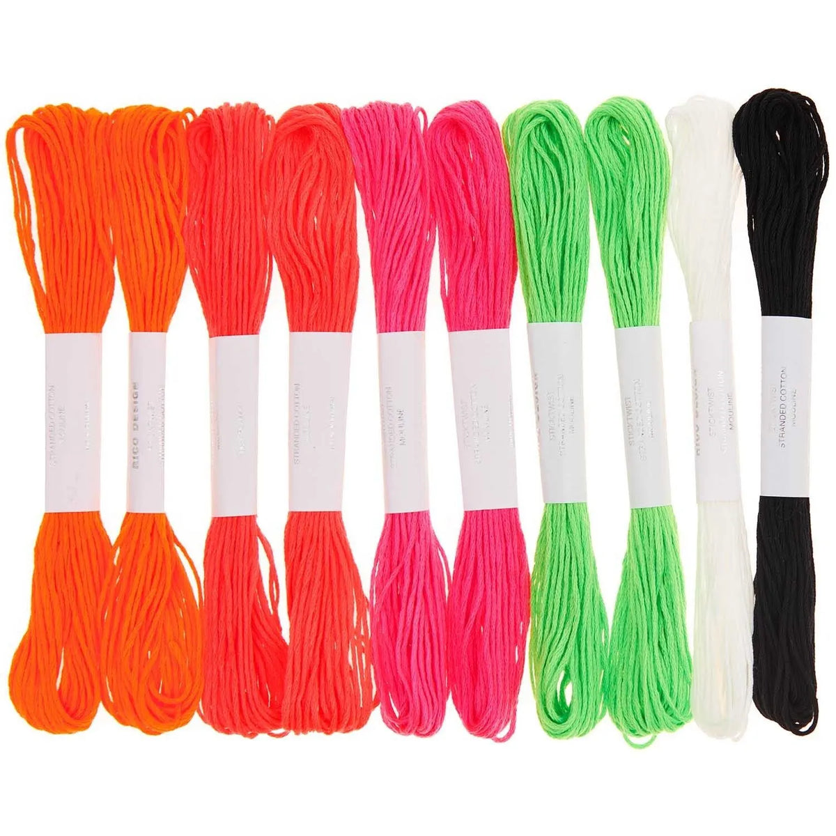 Stickgarn-Set in Neon, 10 Docken von Rico Design