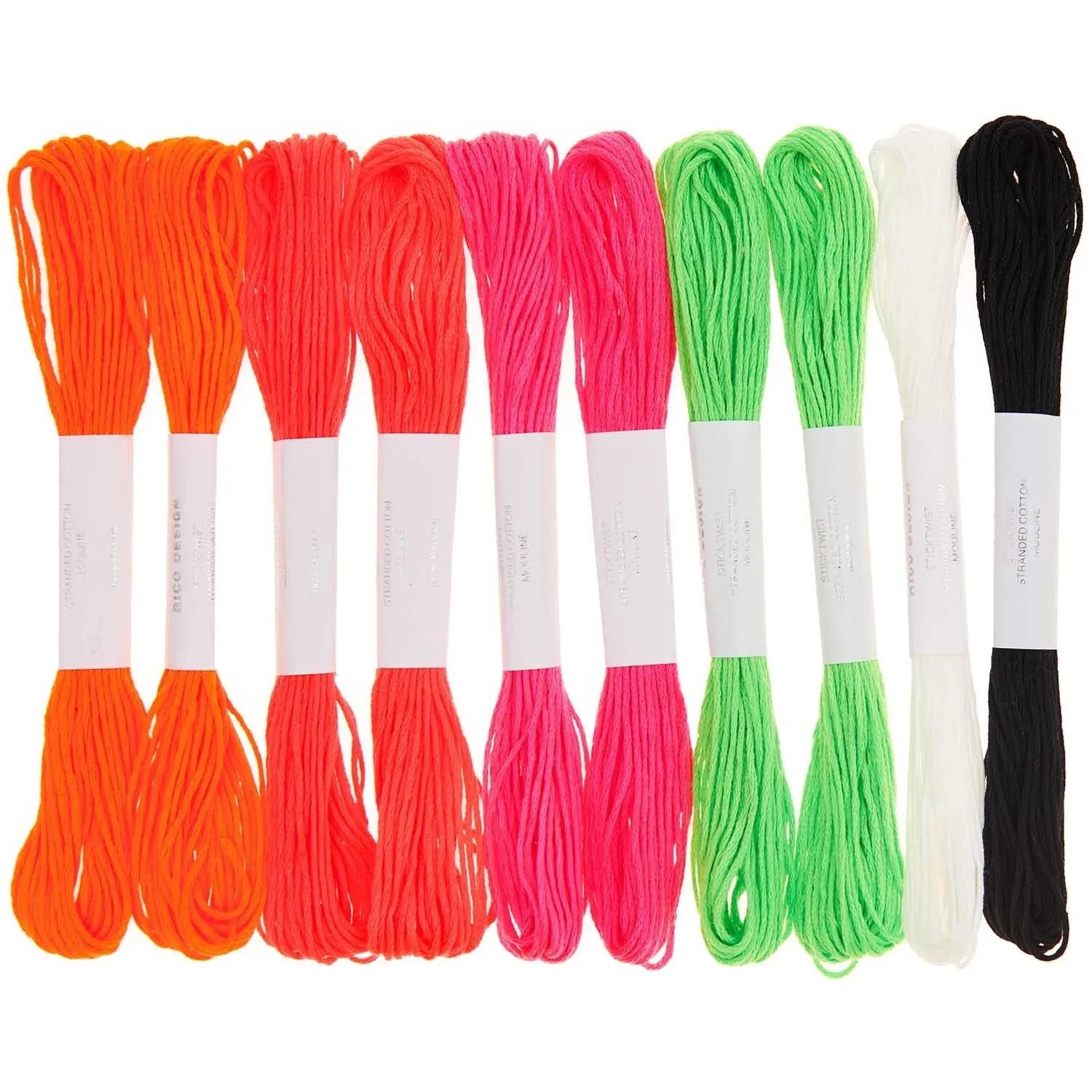 Stickgarn-Set in Neon, 10 Docken von Rico Design