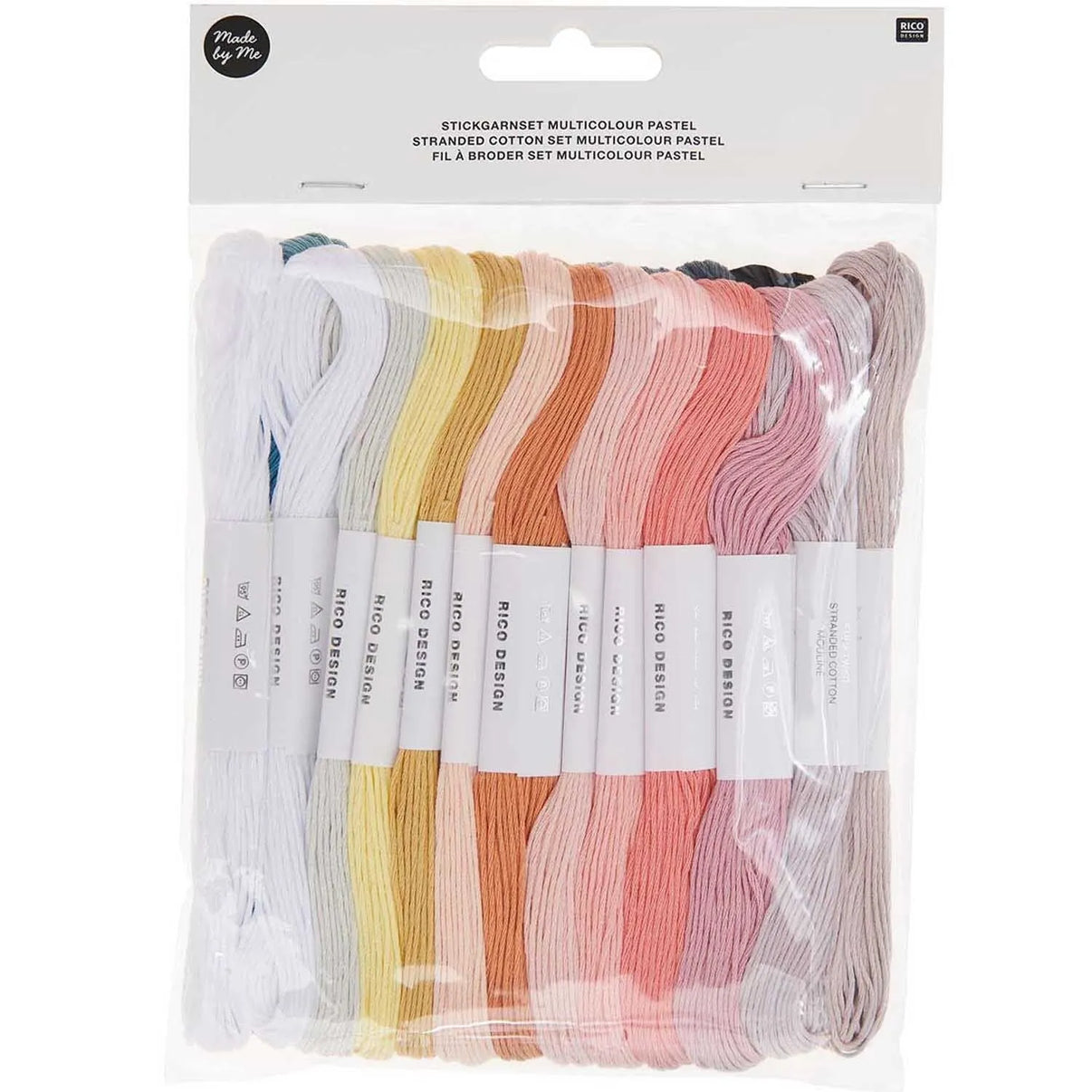 Stickgarn-Set in Pastell, 24 Docken von Rico Design