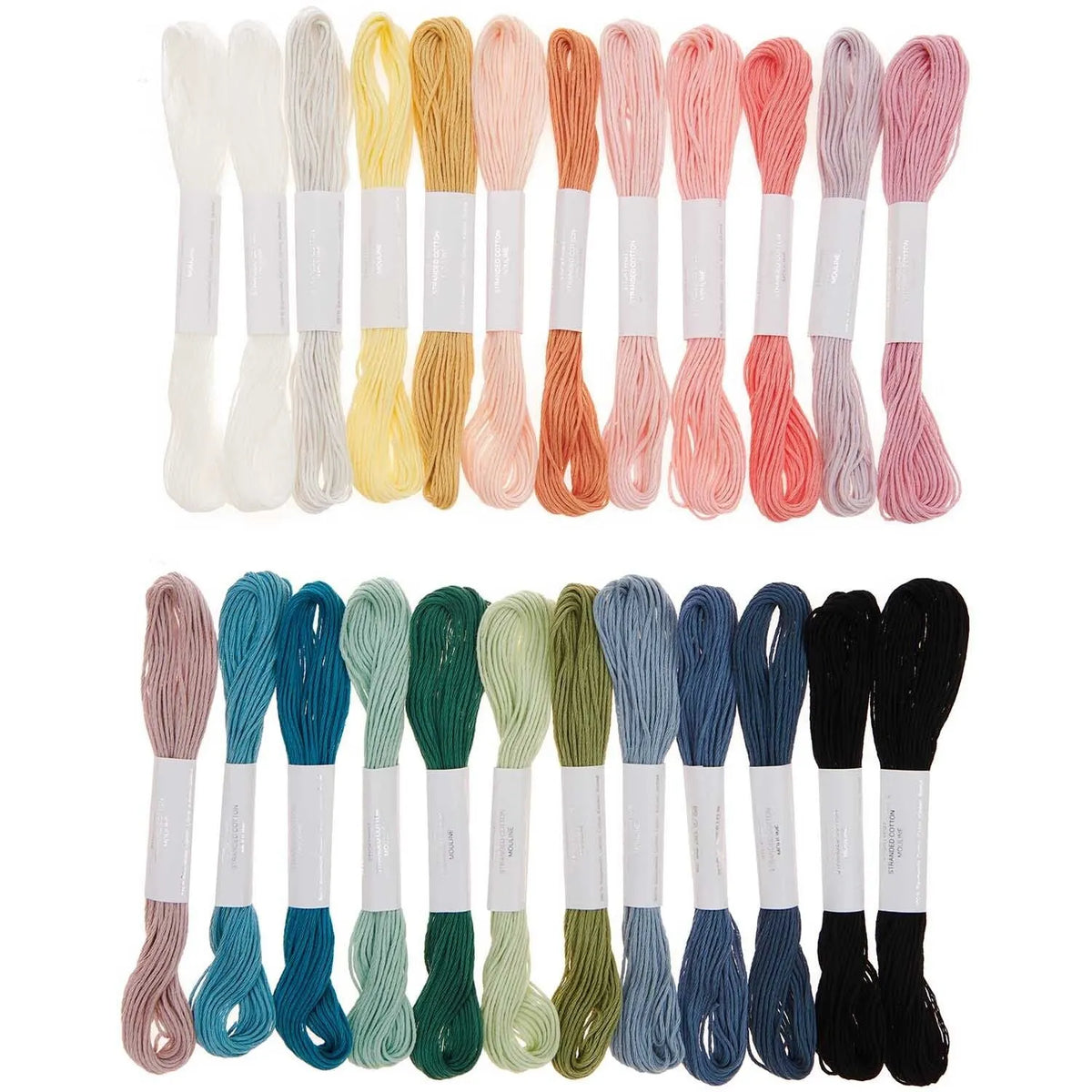Stickgarn-Set in Pastell, 24 Docken von Rico Design